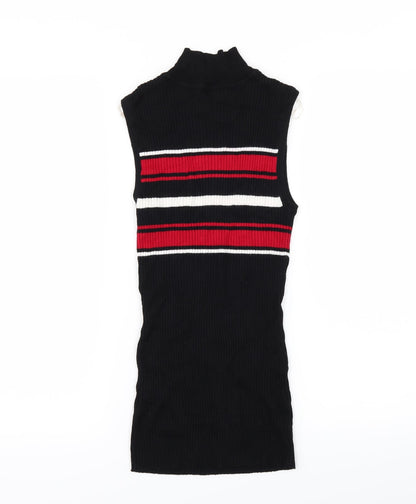 Selectq Womens Black   Pullover Jumper Size 10  - ribbed