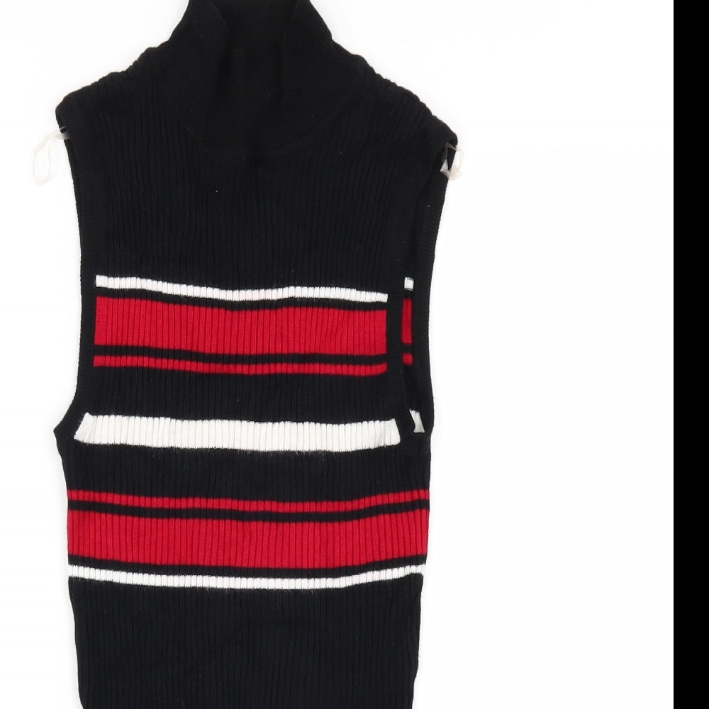 Selectq Womens Black   Pullover Jumper Size 10  - ribbed