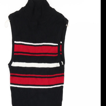 Selectq Womens Black   Pullover Jumper Size 10  - ribbed