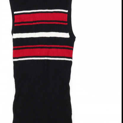 Selectq Womens Black   Pullover Jumper Size 10  - ribbed