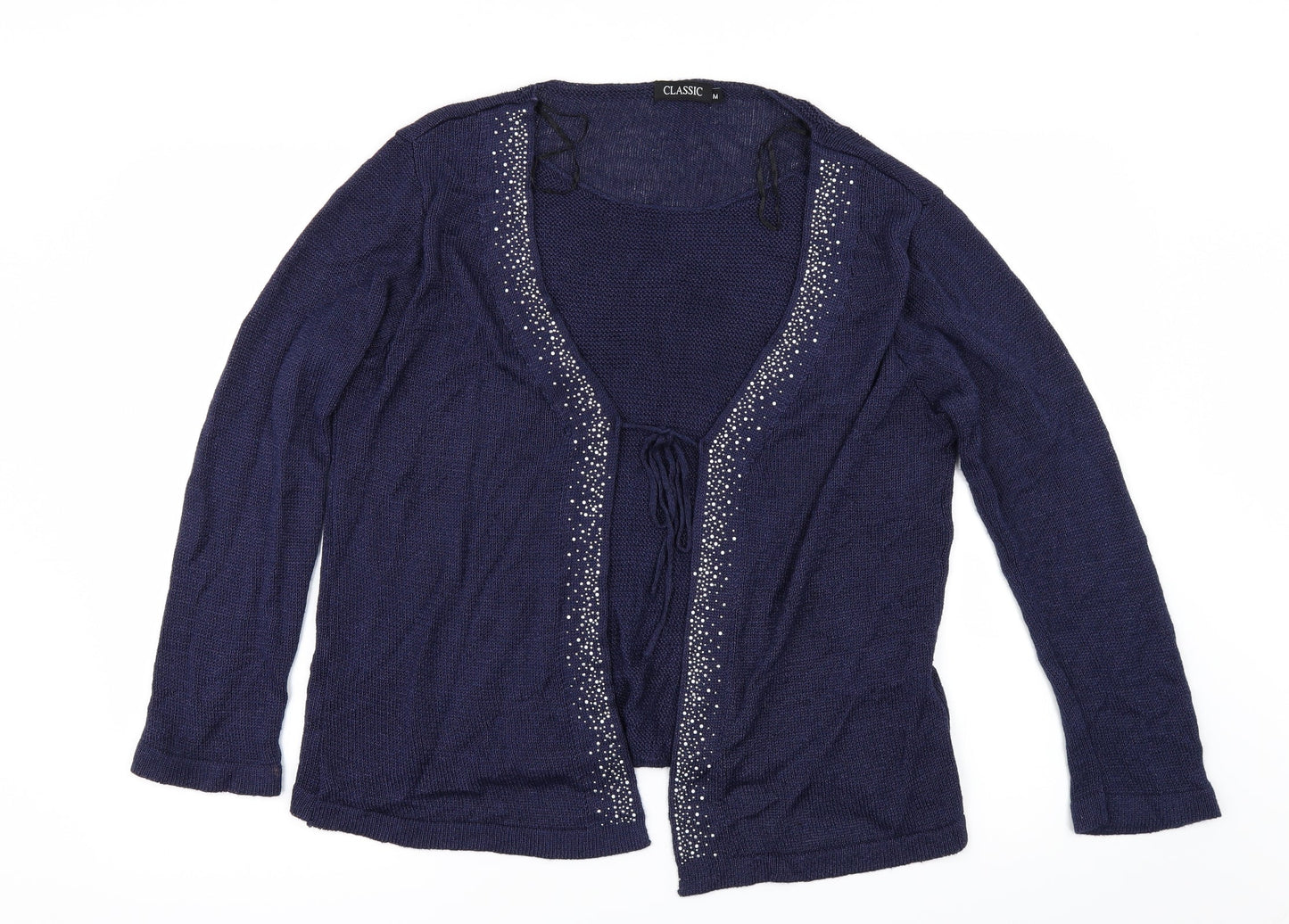 Classic Womens Blue   Cardigan Jumper Size M