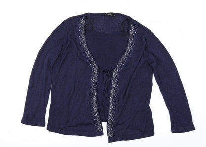 Classic Womens Blue   Cardigan Jumper Size M