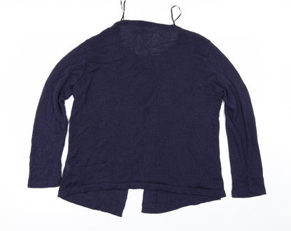 Classic Womens Blue   Cardigan Jumper Size M