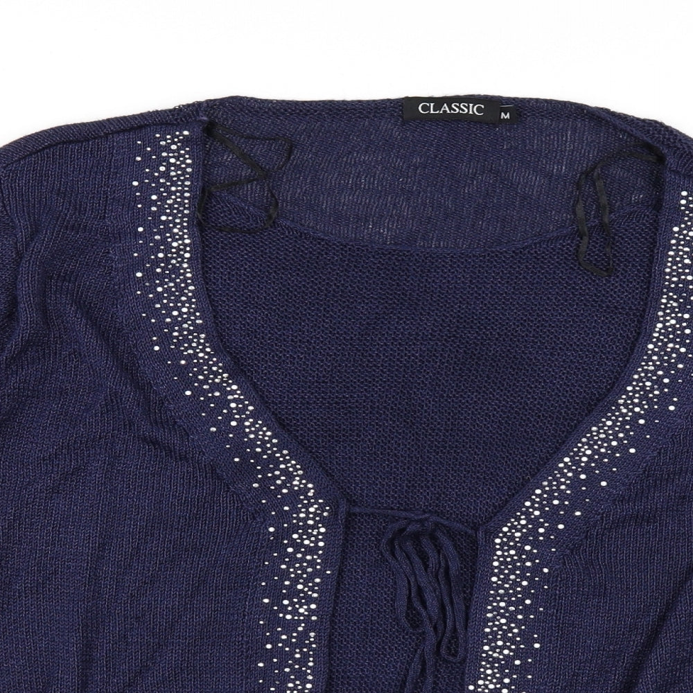 Classic Womens Blue   Cardigan Jumper Size M