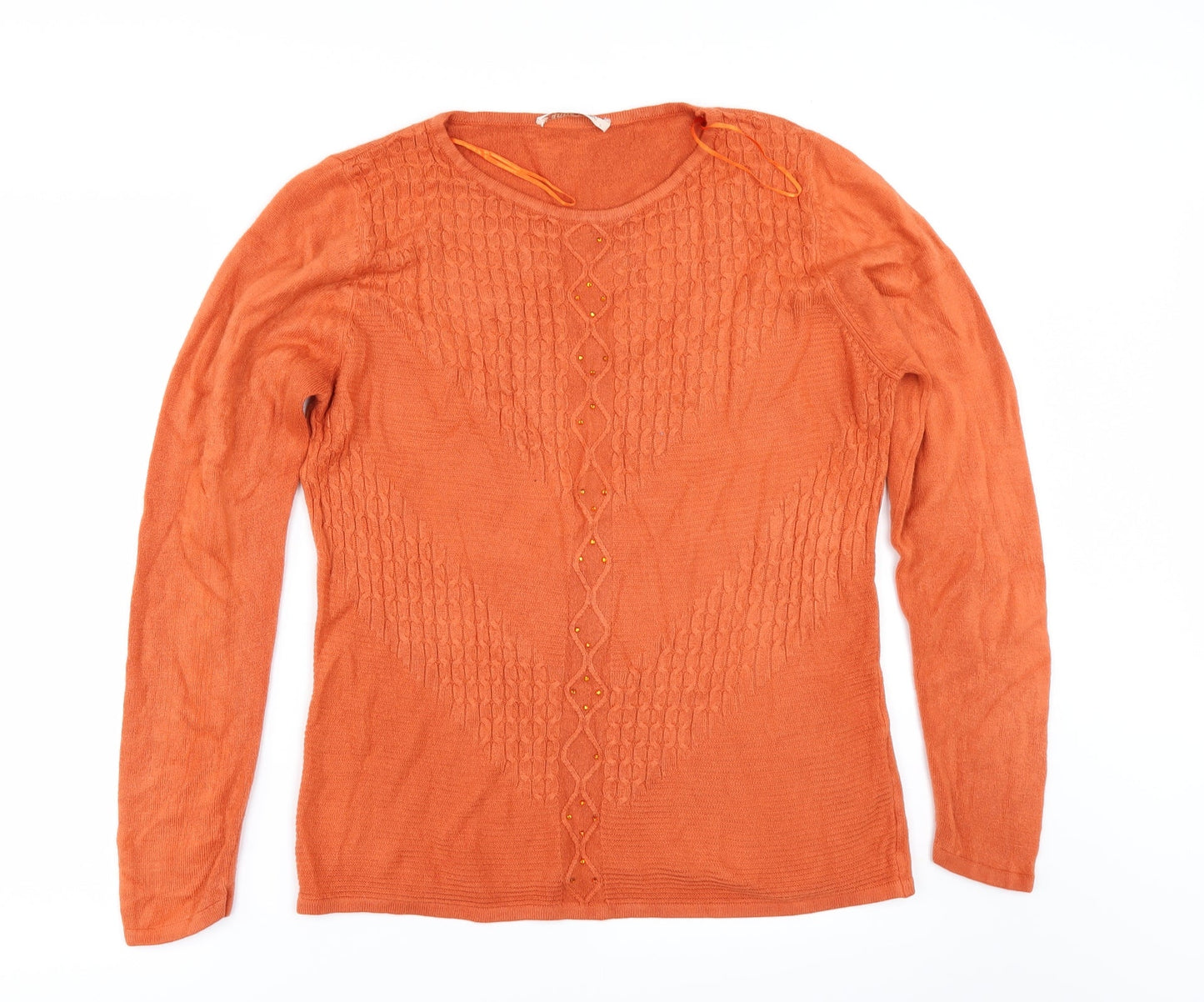 annarose Womens Orange   Pullover Jumper Size L