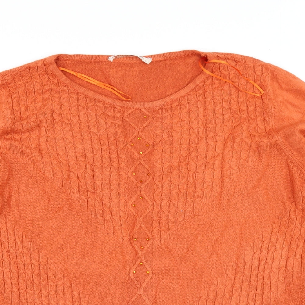 annarose Womens Orange   Pullover Jumper Size L