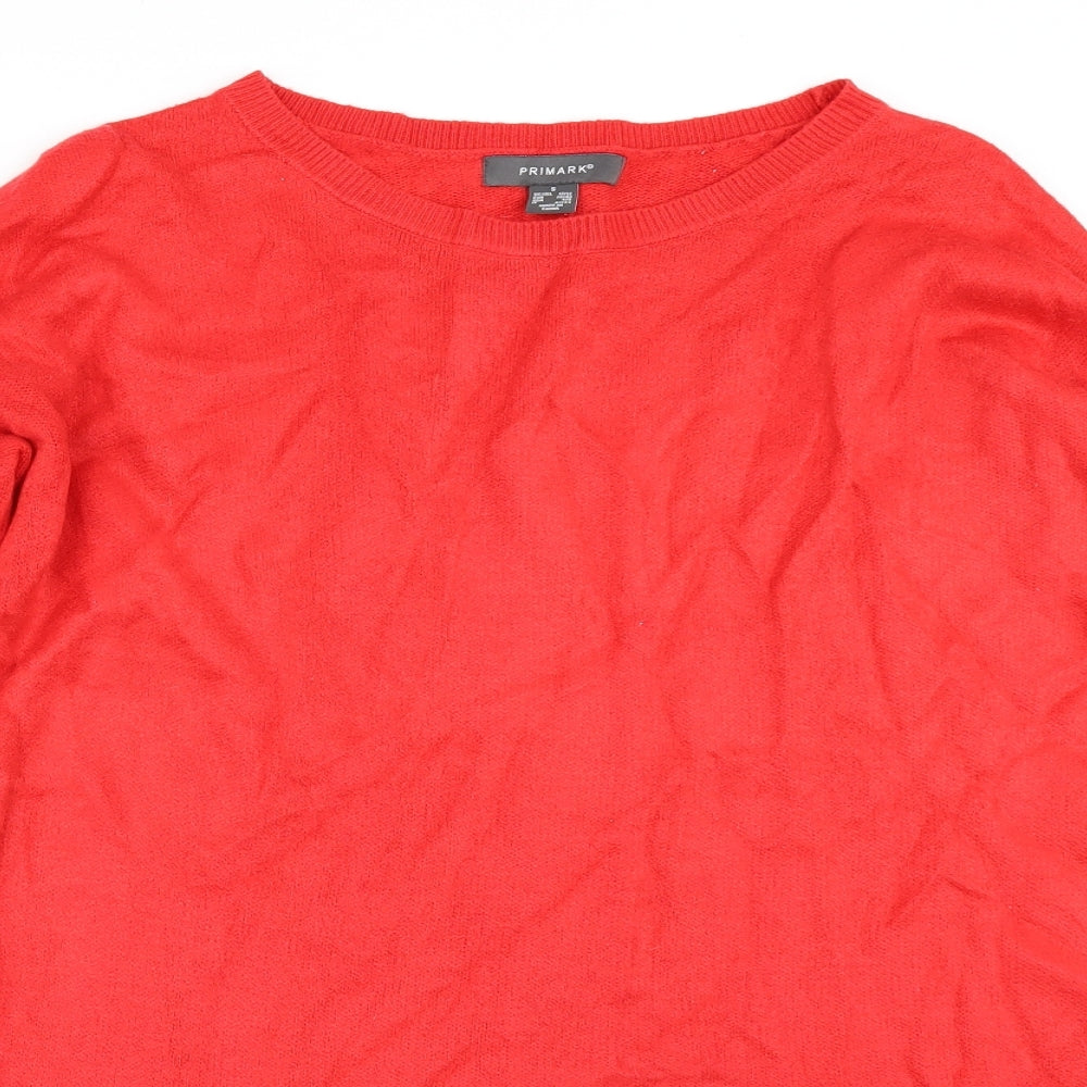 Primark Womens Red   Pullover Jumper Size S