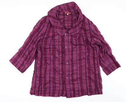 bestsize Womens Purple Striped  Jacket  Size 46