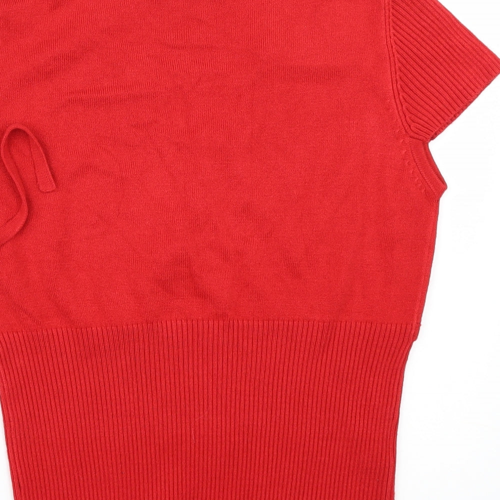 AMARANTO Womens Red   Pullover Jumper Size 14