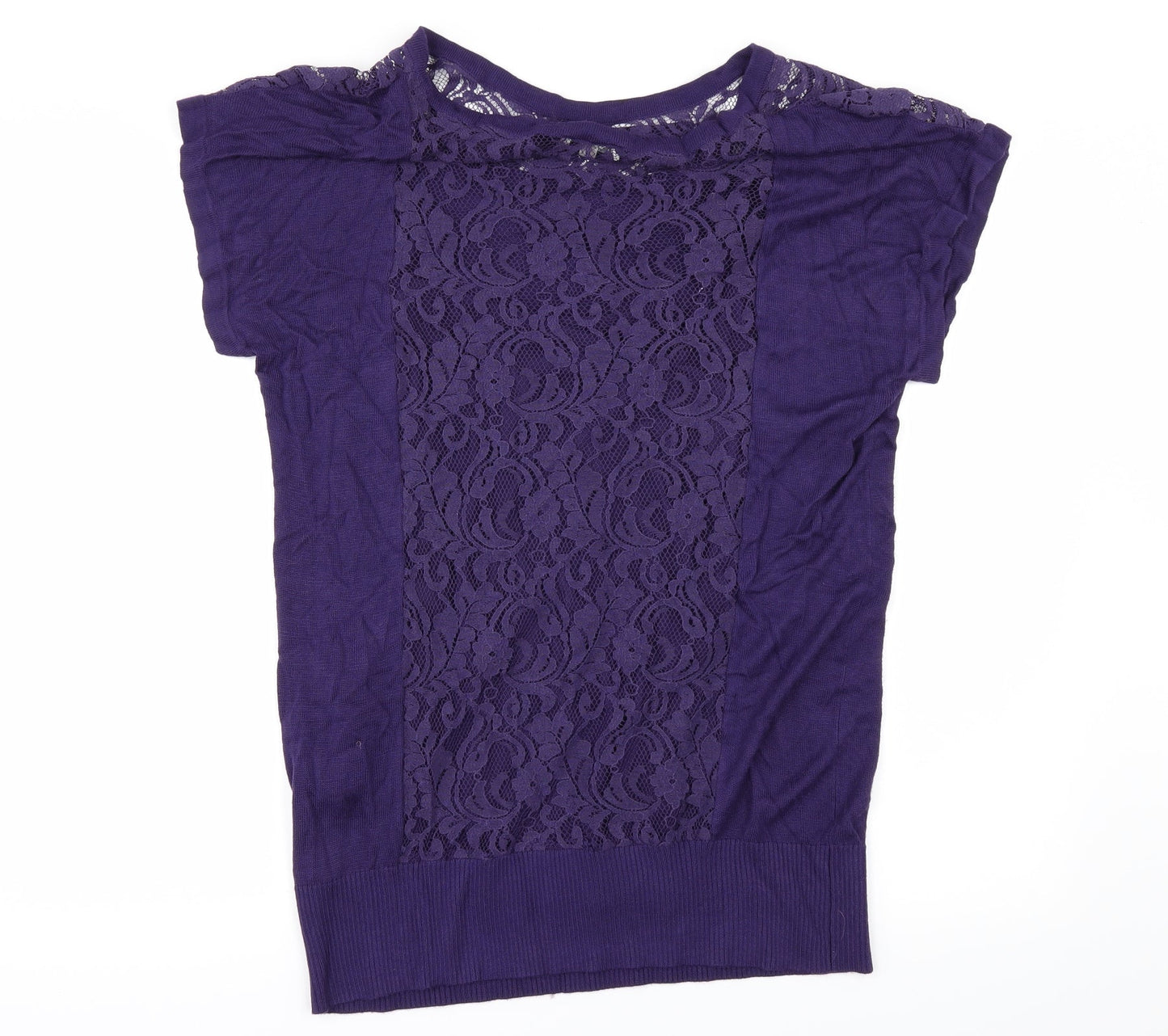 Kaliko Womens Purple   Pullover Jumper Size 12  - Lace Detail