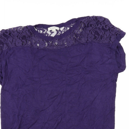 Kaliko Womens Purple   Pullover Jumper Size 12  - Lace Detail