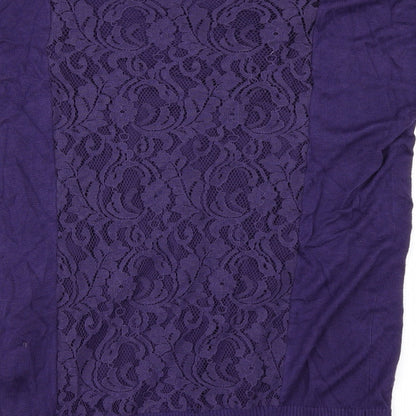Kaliko Womens Purple   Pullover Jumper Size 12  - Lace Detail