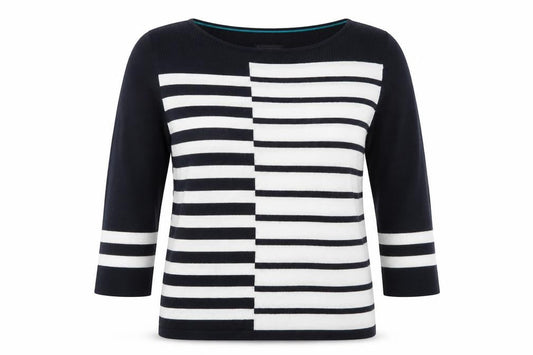 Per Una Womens Blue Striped  Pullover Jumper Size 14