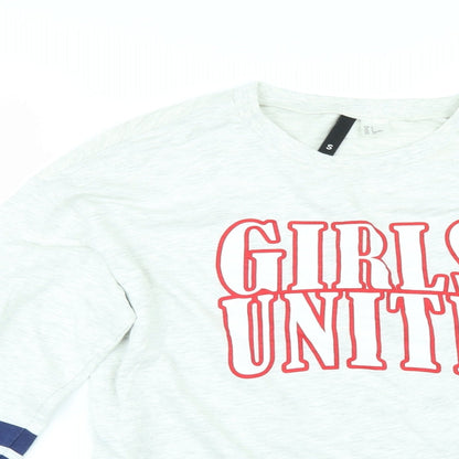 Divided by H&M Womens Grey   Basic T-Shirt Size S