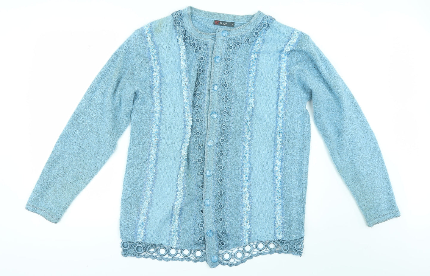 R&DH Womens Blue   Cardigan Jumper Size M
