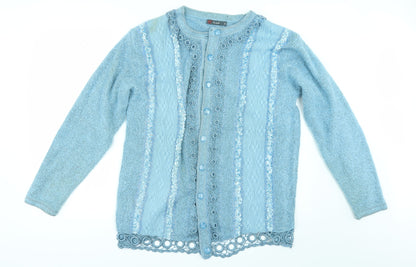 R&DH Womens Blue   Cardigan Jumper Size M