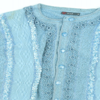 R&DH Womens Blue   Cardigan Jumper Size M