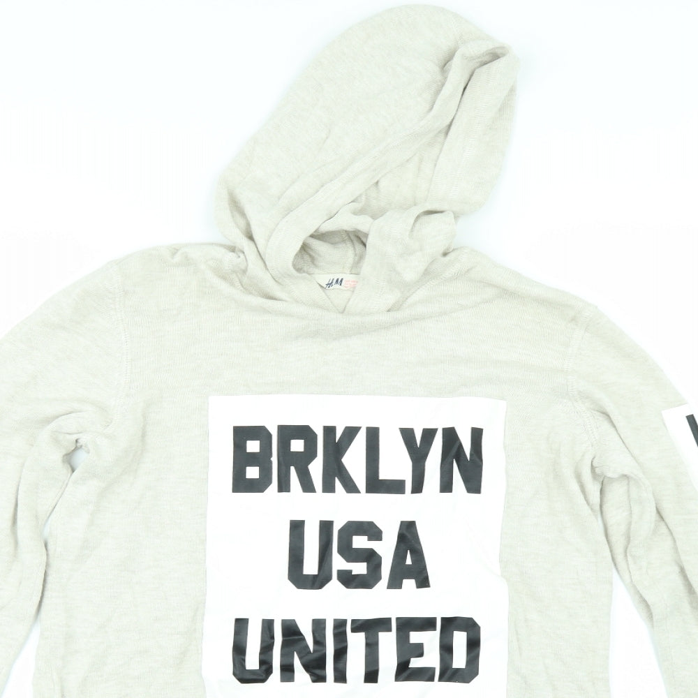 H&M Girls Beige   Pullover Hoodie Size 13-14 Years