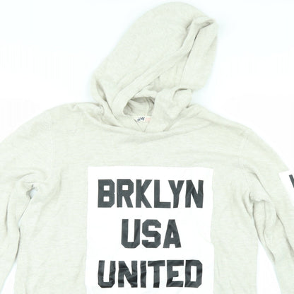 H&M Girls Beige   Pullover Hoodie Size 13-14 Years