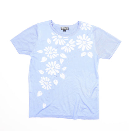 Womens UK Size S Casamia Blue Basic Blouse