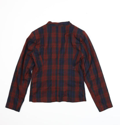 Peacocks Womens Red Plaid  Jacket  Size 10