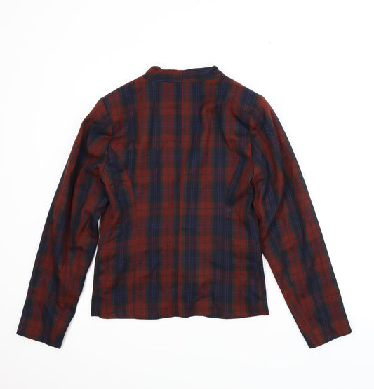 Peacocks Womens Red Plaid  Jacket  Size 10