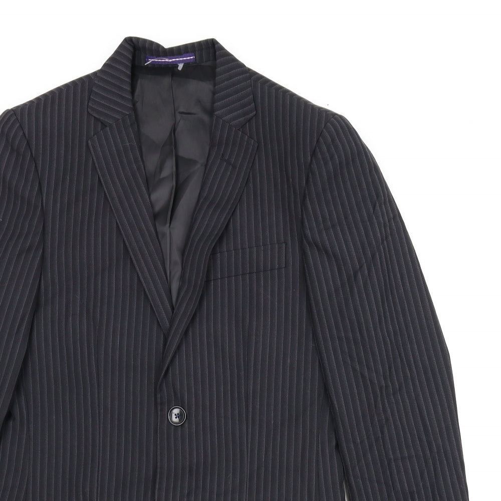 Mens UK Size 34 Topman Regular Black Suit Jacket