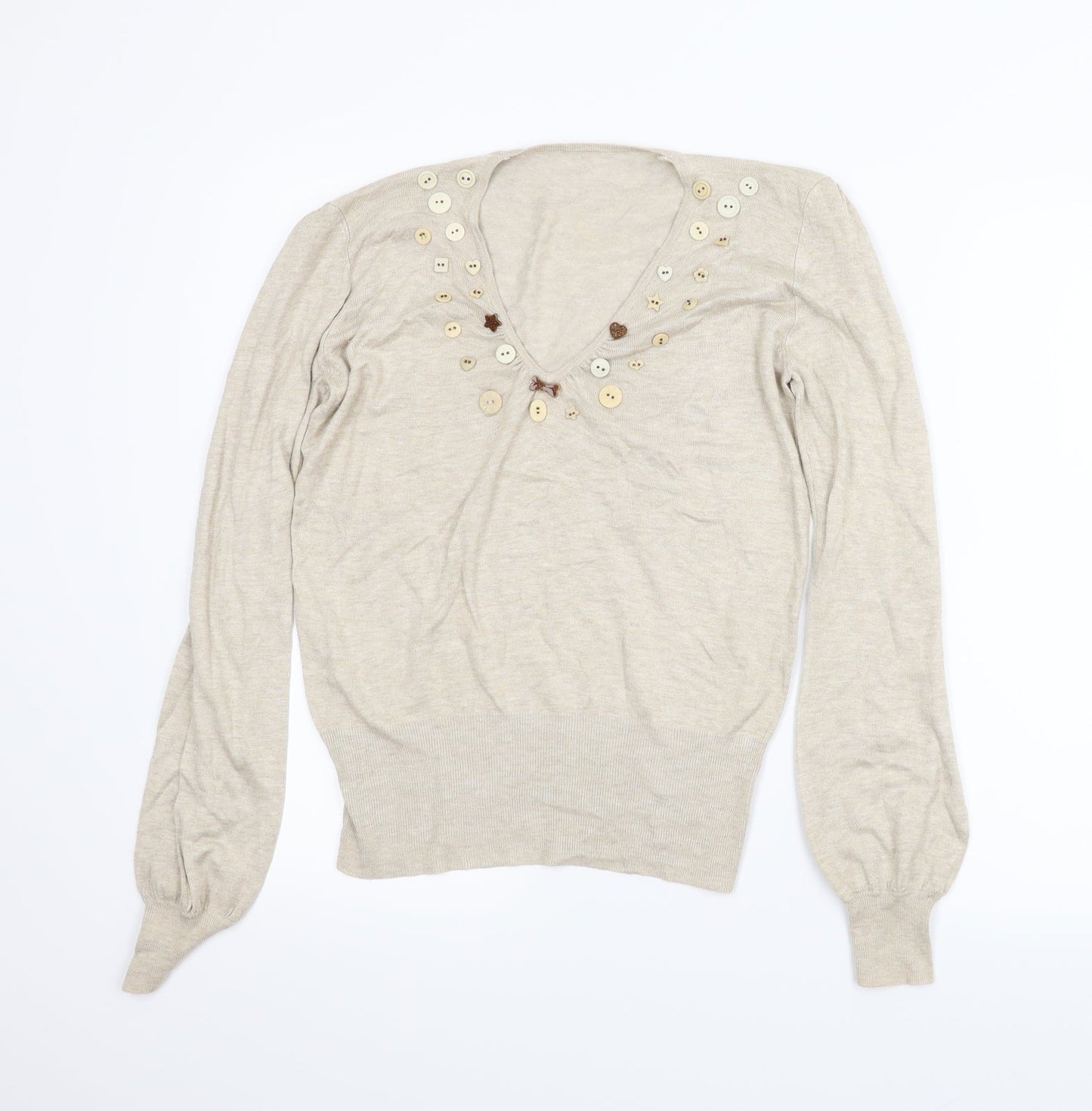 Preworn Womens Beige   Pullover Jumper Size S