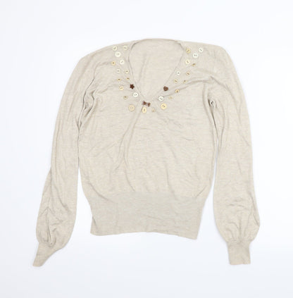 Preworn Womens Beige   Pullover Jumper Size S