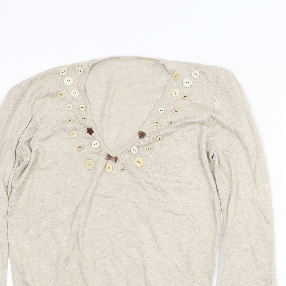 Preworn Womens Beige   Pullover Jumper Size S
