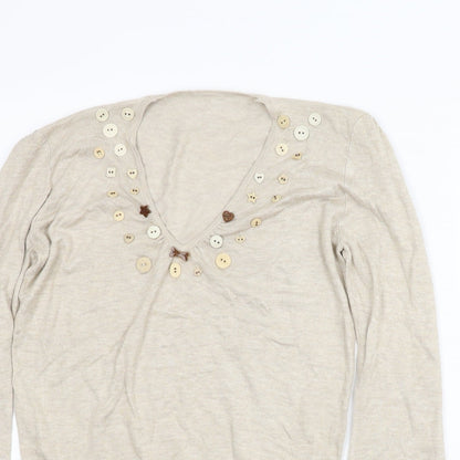 Preworn Womens Beige   Pullover Jumper Size S
