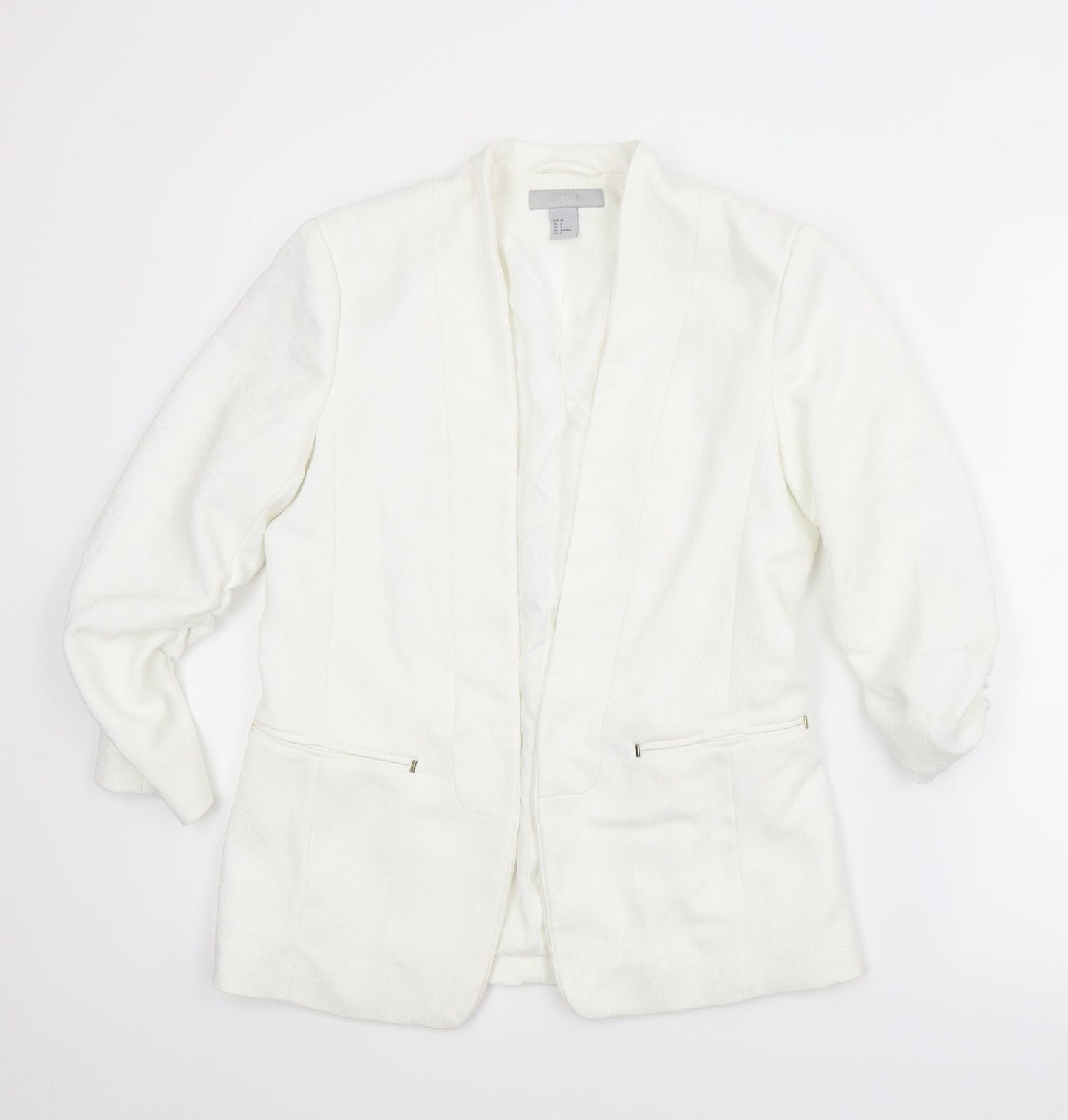 H&M Womens White   Jacket  Size 6  - Chanel jacket