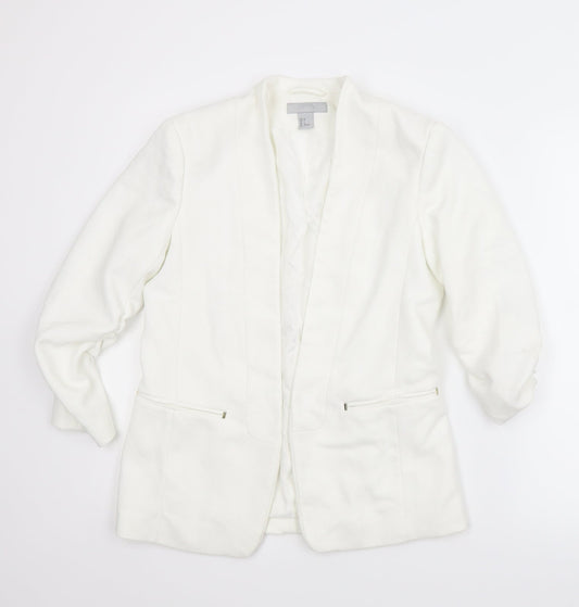 H&M Womens White   Jacket  Size 6  - Chanel jacket