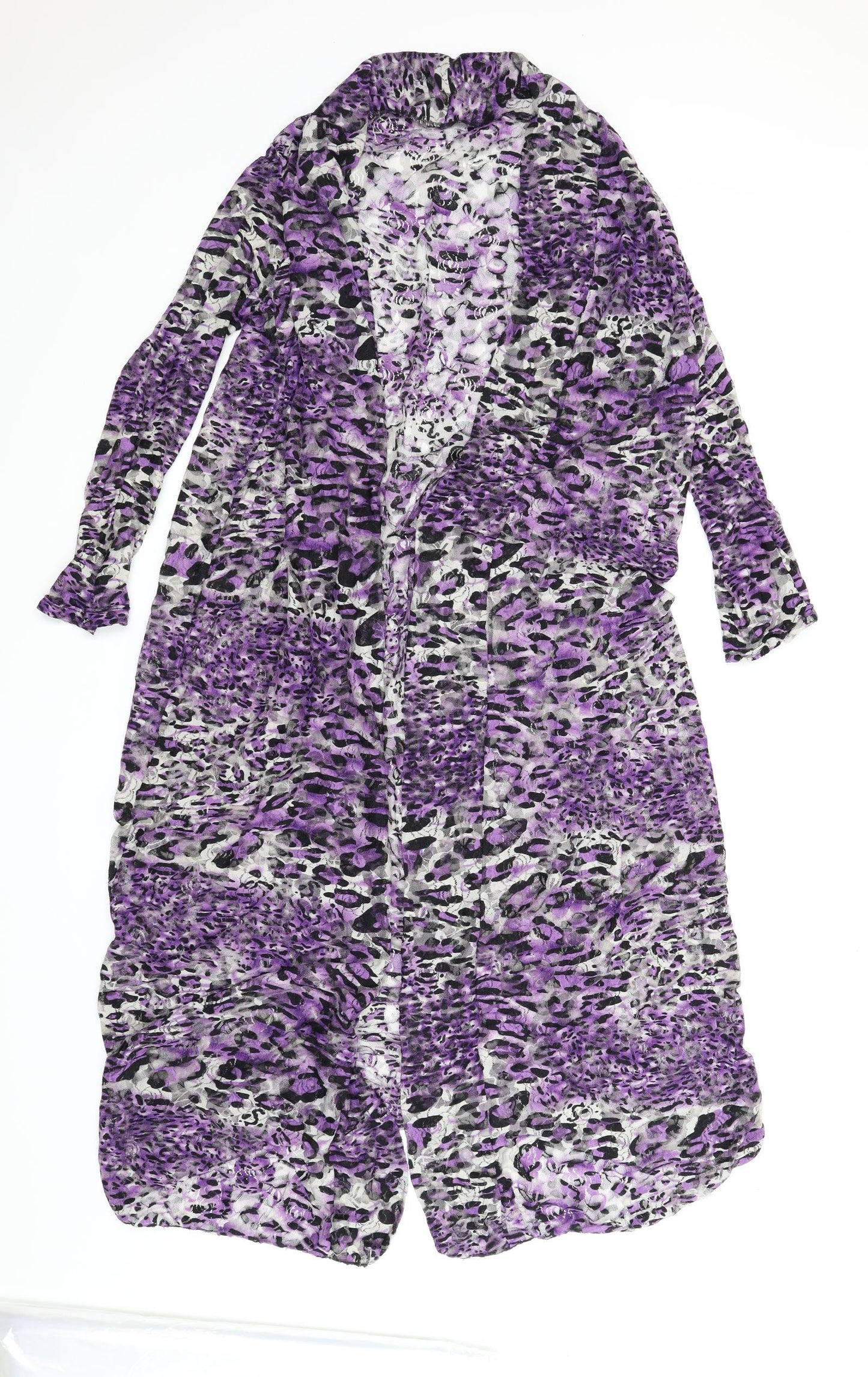 Womens UK Size M Preworn Purple Kimono Blouse