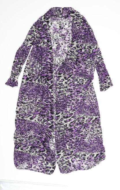 Womens UK Size M Preworn Purple Kimono Blouse