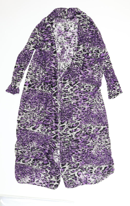 Womens UK Size M Preworn Purple Kimono Blouse