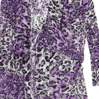 Womens UK Size M Preworn Purple Kimono Blouse