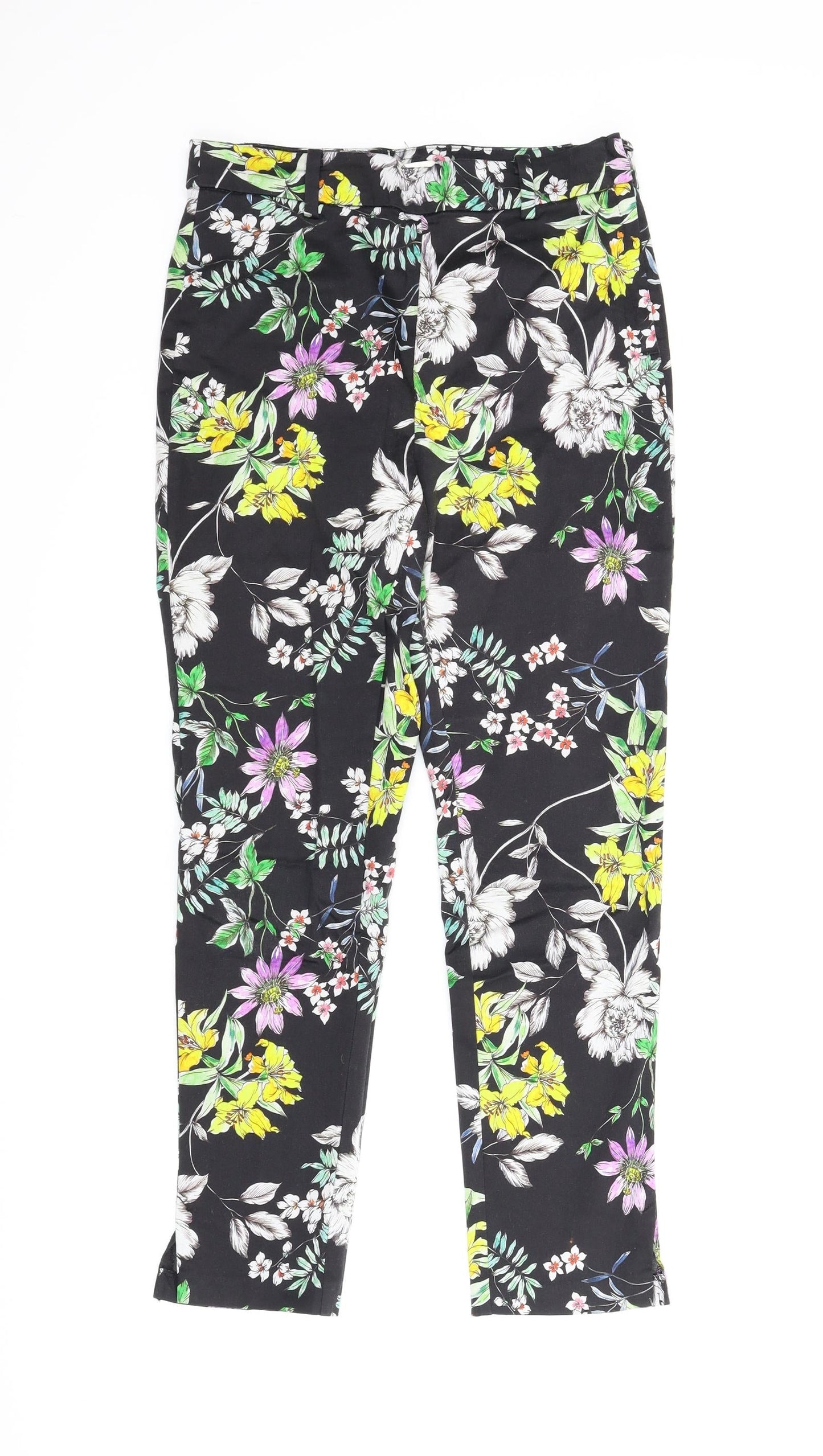 Womens UK Size 8 H&M Regular Fit Pedal Pusher Multicoloured Trousers