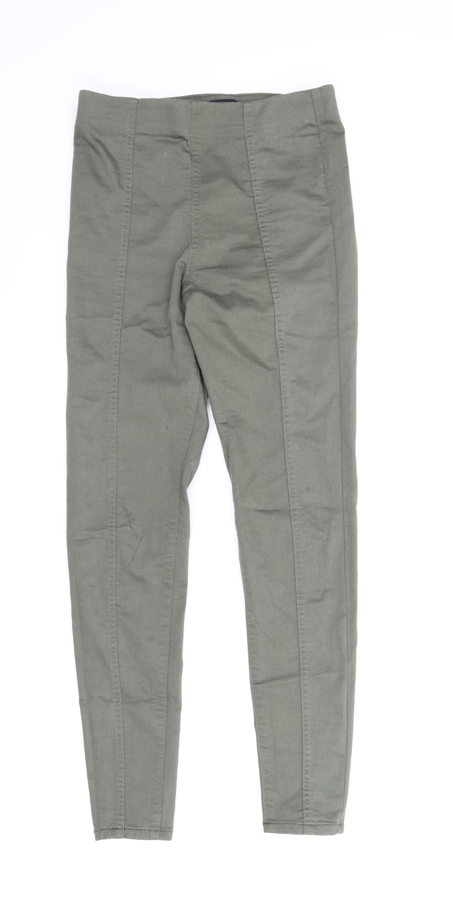 Womens UK Size 8 F&F Regular Fit Carpenter Green Trousers