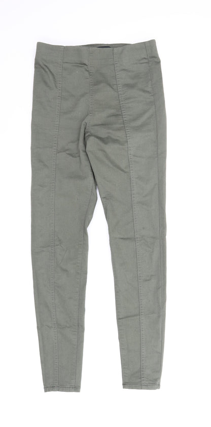 Womens UK Size 8 F&F Regular Fit Carpenter Green Trousers