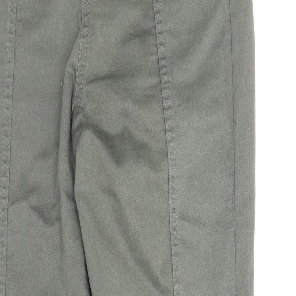 Womens UK Size 8 F&F Regular Fit Carpenter Green Trousers