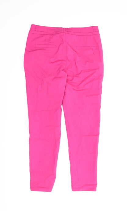 Womens UK Size M Freesia Regular Fit Chino Pink Trousers
