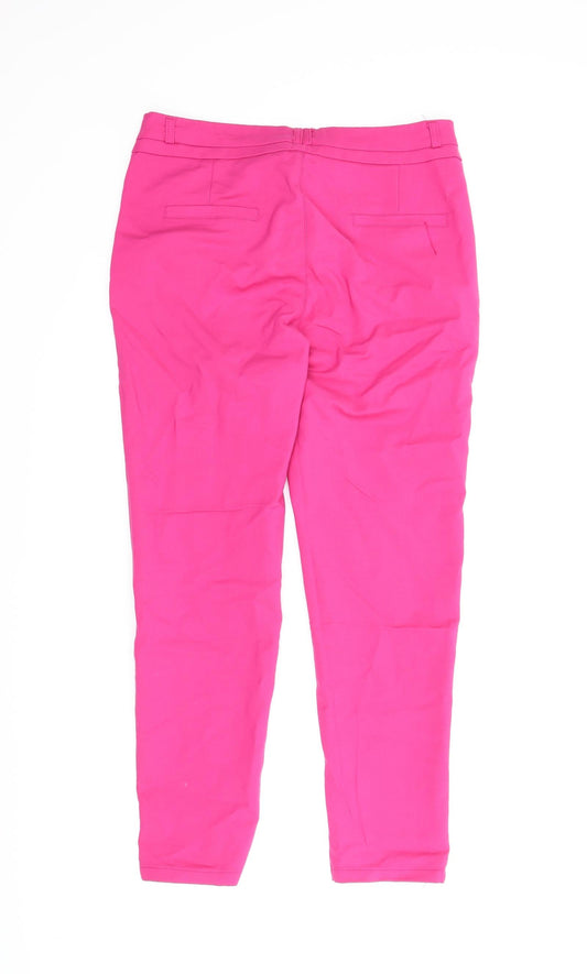 Womens UK Size M Freesia Regular Fit Chino Pink Trousers