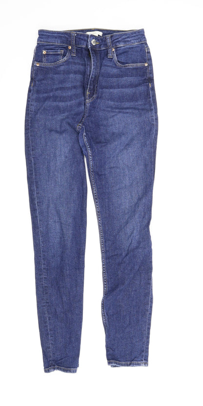 H&M Womens Blue  Denim Skinny Jeans Size 6 L28 in