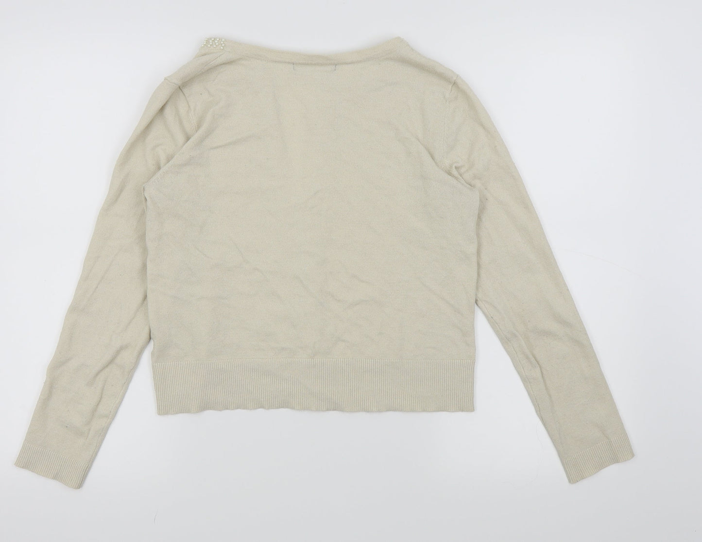 David Emanuel Womens Beige   Cardigan Jumper Size XS