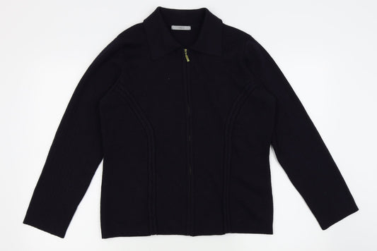 Marks & Spencer Womens Blue   Full Zip Jumper Size 16