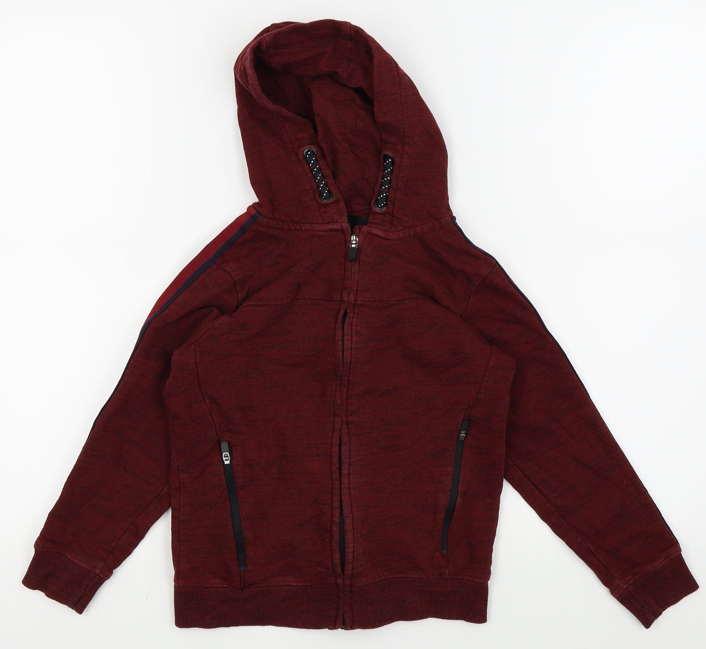 Asda George Boys Red   Full Zip Jumper Size 7-8 Years