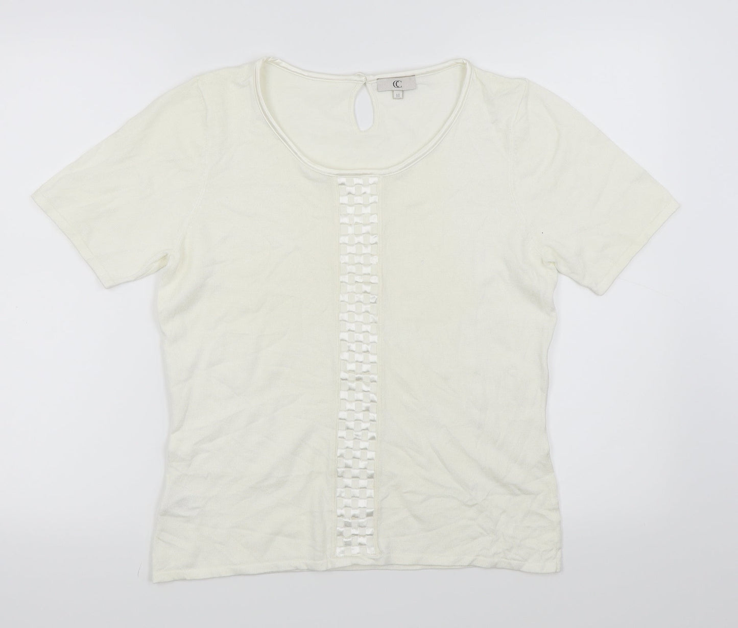 cc Womens White   Basic T-Shirt Size M