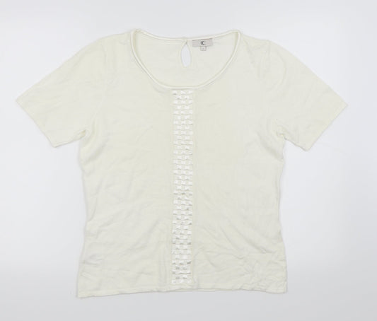 cc Womens White   Basic T-Shirt Size M