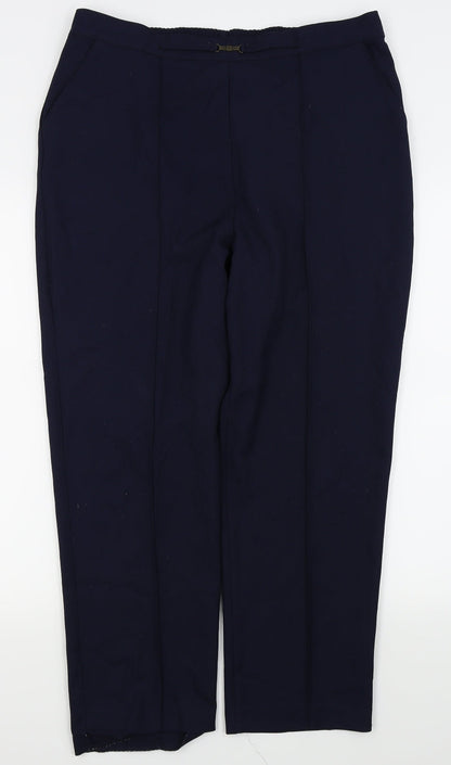Womens UK Size 14 Papaya Regular Fit  Blue Trousers